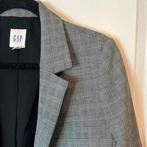 Gap Glen Plaid Black Blazer - Picture 8 of 11